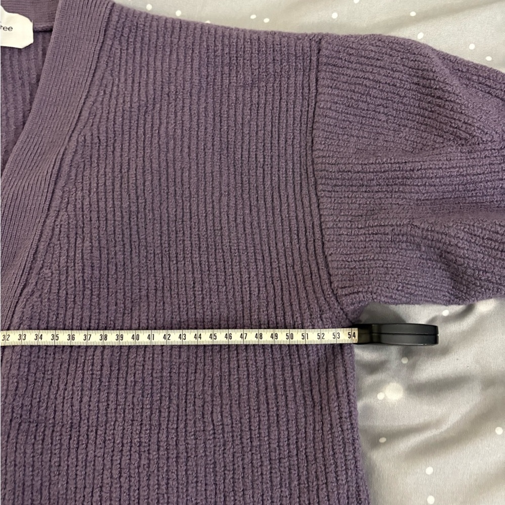 Wilfred Ribbed Purple Cardigan (shrunk) - Picture 4 of 5